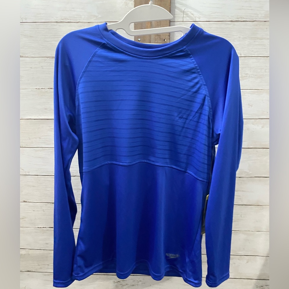 Speedo Long Sleeve Blue Athletic Top